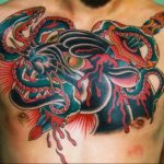 Фото рисунка тату оскал пантеры 05.02.2020 №069 -panther grin tattoo- tatufoto.com