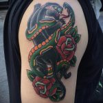 Фото рисунка тату оскал пантеры 05.02.2020 №072 -panther grin tattoo- tatufoto.com