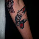 Фото рисунка тату оскал пантеры 05.02.2020 №076 -panther grin tattoo- tatufoto.com