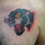Фото рисунка тату оскал пантеры 05.02.2020 №094 -panther grin tattoo- tatufoto.com