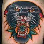 Фото рисунка тату оскал пантеры 05.02.2020 №105 -panther grin tattoo- tatufoto.com