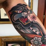 Фото рисунка тату оскал пантеры 05.02.2020 №108 -panther grin tattoo- tatufoto.com
