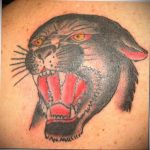 Фото рисунка тату оскал пантеры 05.02.2020 №113 -panther grin tattoo- tatufoto.com