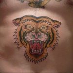 Фото рисунка тату оскал тигра 05.02.2020 №044 -tiger grin tattoo- tatufoto.com