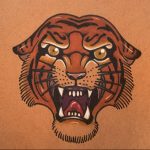 Фото рисунка тату оскал тигра 05.02.2020 №068 -tiger grin tattoo- tatufoto.com