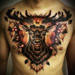 Фото тату мужской татуировки с животным 12.03.2020 №053 -animal tattoos- tatufoto.com