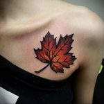 Фото тату про любовь Кленовый Лист 03.02.2020 №046 -maple leaf tattoo- tatufoto.com
