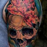 Фото тату про любовь Кленовый Лист 03.02.2020 №078 -maple leaf tattoo- tatufoto.com