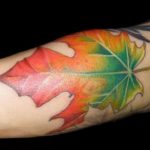 Фото тату про любовь Кленовый Лист 03.02.2020 №081 -maple leaf tattoo- tatufoto.com