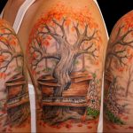 Фото тату про любовь Кленовый Лист 03.02.2020 №149 -maple leaf tattoo- tatufoto.com
