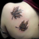 Фото тату про любовь Кленовый Лист 03.02.2020 №157 -maple leaf tattoo- tatufoto.com