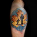 Фото тату про любовь Кленовый Лист 03.02.2020 №173 -maple leaf tattoo- tatufoto.com