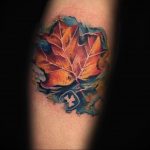 Фото тату про любовь Кленовый Лист 03.02.2020 №201 -maple leaf tattoo- tatufoto.com