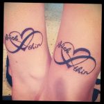 Фото тату про любовь рисунок Бесконечность 03.02.2020 №020 -heart tattoo- tatufoto.com