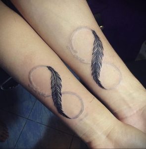 Фото тату про любовь рисунок Бесконечность 03.02.2020 №136 -heart tattoo- tatufoto.com