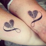 Фото тату про любовь рисунок Бесконечность 03.02.2020 №195 -heart tattoo- tatufoto.com