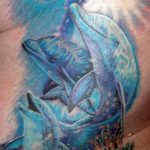 Фото тату про любовь рисунок Дельфин 03.02.2020 №027 -dolphin tattoo- tatufoto.com