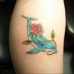 Фото тату про любовь рисунок Дельфин 03.02.2020 №106 -dolphin tattoo- tatufoto.com