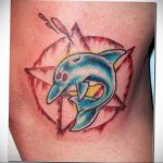 Фото тату про любовь рисунок Дельфин 03.02.2020 №136 -dolphin tattoo- tatufoto.com