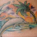 Фото тату про любовь рисунок Дельфин 03.02.2020 №142 -dolphin tattoo- tatufoto.com