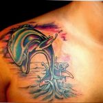 Фото тату про любовь рисунок Дельфин 03.02.2020 №143 -dolphin tattoo- tatufoto.com