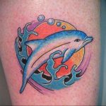 Фото тату про любовь рисунок Дельфин 03.02.2020 №213 -dolphin tattoo- tatufoto.com
