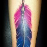Фото тату про любовь рисунок Перо 03.02.2020 №004 -tattoo feather- tatufoto.com
