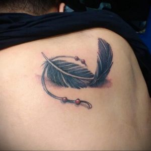 Фото тату про любовь рисунок Перо 03.02.2020 №009 -tattoo feather- tatufoto.com