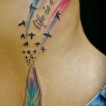 Фото тату про любовь рисунок Перо 03.02.2020 №034 -tattoo feather- tatufoto.com