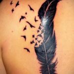 Фото тату про любовь рисунок Перо 03.02.2020 №099 -tattoo feather- tatufoto.com