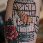 Фото тату про любовь рисунок Птица 03.02.2020 №068 -bird tattoo- tatufoto.com