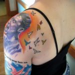Фото тату про любовь рисунок Птица 03.02.2020 №106 -bird tattoo- tatufoto.com