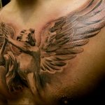 Фото тату про любовь рисунок ангела 03.02.2020 №007 -angel tattoo- tatufoto.com