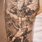 Фото тату про любовь рисунок ангела 03.02.2020 №029 -angel tattoo- tatufoto.com