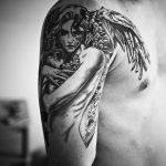 Фото тату про любовь рисунок ангела 03.02.2020 №089 -angel tattoo- tatufoto.com