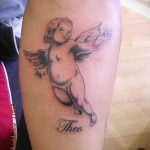 Фото тату про любовь рисунок ангела 03.02.2020 №143 -angel tattoo- tatufoto.com