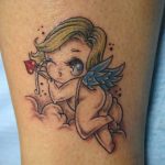 Фото тату про любовь рисунок ангела 03.02.2020 №148 -angel tattoo- tatufoto.com