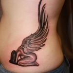 Фото тату про любовь рисунок ангела 03.02.2020 №208 -angel tattoo- tatufoto.com