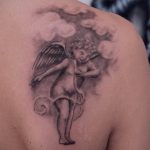 Фото тату про любовь рисунок ангела 03.02.2020 №264 -angel tattoo- tatufoto.com