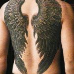 Фото тату с ангелом на спине 12.03.2020 №014 -angel tattoo on the back- tatufoto.com