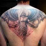 Фото тату с ангелом на спине 12.03.2020 №019 -angel tattoo on the back- tatufoto.com