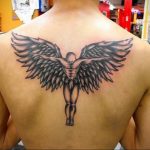 Фото тату с ангелом на спине 12.03.2020 №023 -angel tattoo on the back- tatufoto.com