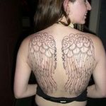 Фото тату с ангелом на спине 12.03.2020 №033 -angel tattoo on the back- tatufoto.com