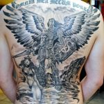 Фото тату с ангелом на спине 12.03.2020 №052 -angel tattoo on the back- tatufoto.com