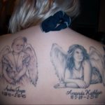 Фото тату с ангелом на спине 12.03.2020 №055 -angel tattoo on the back- tatufoto.com