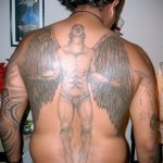 Фото тату с ангелом на спине 12.03.2020 №057 -angel tattoo on the back- tatufoto.com
