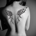 Фото тату с ангелом на спине 12.03.2020 №060 -angel tattoo on the back- tatufoto.com
