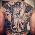 Фото тату с ангелом на спине 12.03.2020 №062 -angel tattoo on the back- tatufoto.com