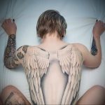 Фото тату с ангелом на спине 12.03.2020 №069 -angel tattoo on the back- tatufoto.com