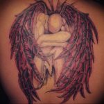 Фото тату с ангелом на спине 12.03.2020 №076 -angel tattoo on the back- tatufoto.com